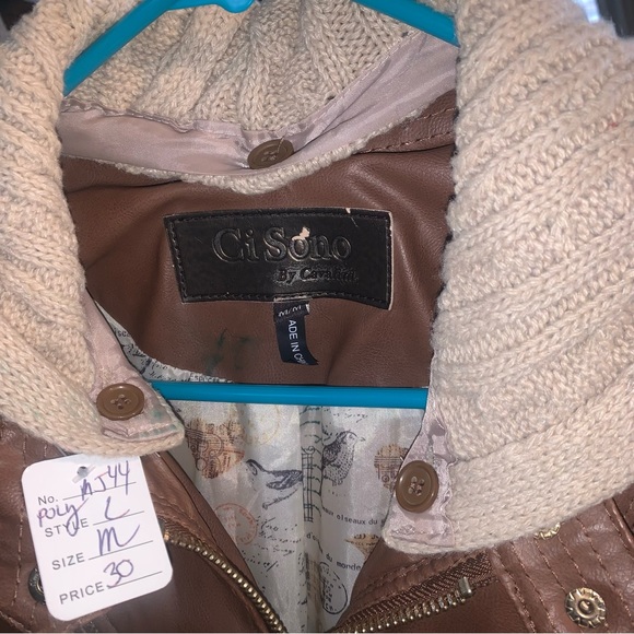 CiSono by Cavalini brown faux leather jacket - Picture 2 of 4